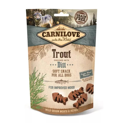 Carnilove Kutya Semi Moist Ponty, Kakukkfűvel Jutalomfalat 200g