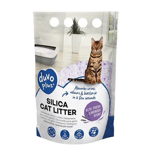 DUVO+ Prémium szilikagél macskaalom levendulás 5l