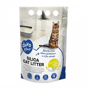 DUVO+ Premium Szilikagél Macskaalom Citrom Illattal, Sárga/Fehér 1-8mm - 5L - 2kg