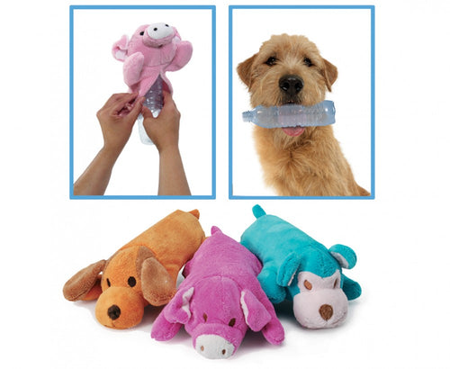Plüss Kutyajáték Műanyag Palackkal