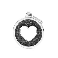 MyFamily Shine Big Circle Heart Glitter