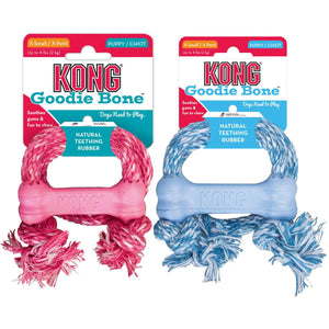 Dog toy KONG® Puppy Goodie Bone™ with Rope